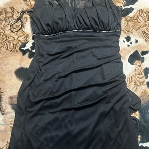 Scarlett Blue Ruched Sheath Dress Sweetheart Neckline